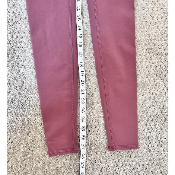 Alo Yoga Airlift High Waist Legging 7/8 Women XS Red Mauve Stretch Athleisure - Picture 4 of 4